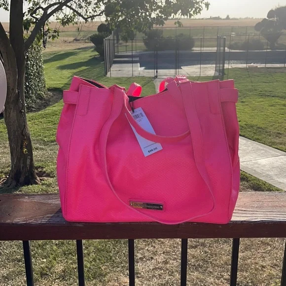 BCBGeneration neon pink shoulder bag